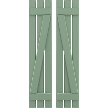 Americraft 3-Board (2 Batten) Wood Spaced Board-n-Batten Shutters W/ Z-Bar, ARW102SB311X70TGH